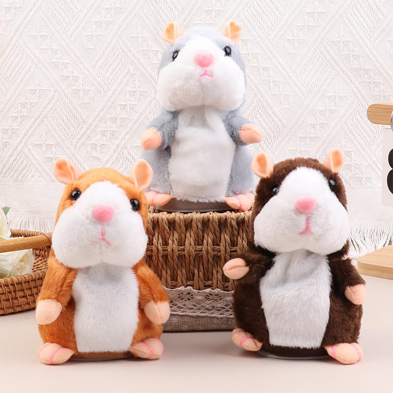 Sevimli Elektrikli Konuşan Hamster Peluş Oyuncak Konuşmayı Taklit Etmeyi Öğrenen Sallanan Peluş Bebek Oyuncakları Etkileşimli Peluş Hamster Oyuncakları Bebek Hediyeleri