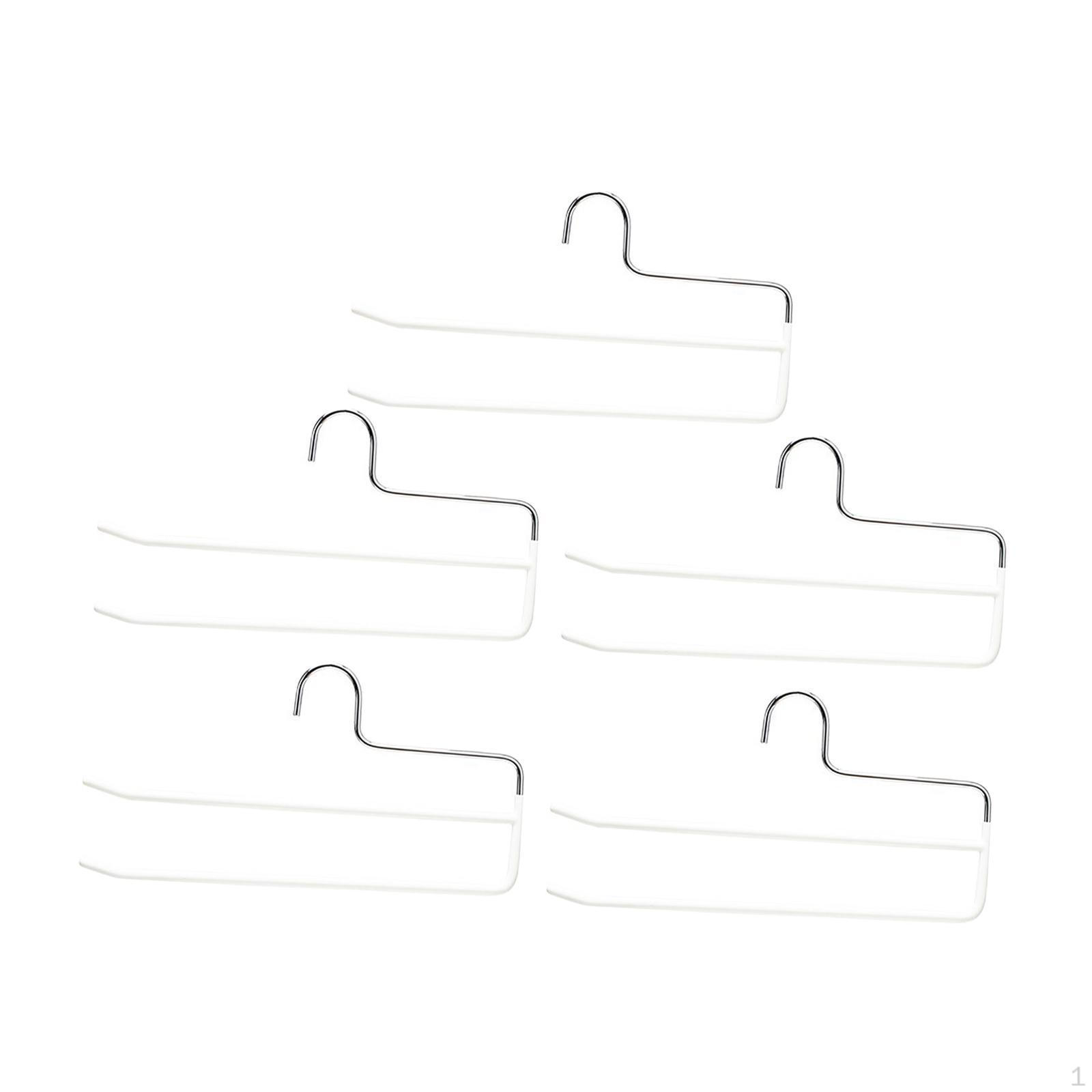 

Набір з 5 вішалок для штанів для джинсів та легінсів - Організатор шафи, що економить місце білий