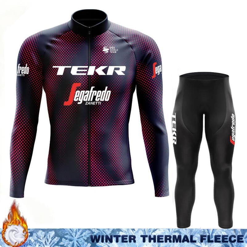 TEKR Man Cycling Maillot Winter Thermal Fleece Clothing Bicycle Clothes Jersey Men 2026 Bib Road Jackets Set Sportswear Cycle