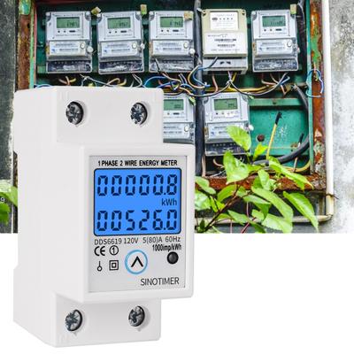 Contatore elettrico monofase Display LCD retroilluminato Display LCD in plastica Contatore di energia elettrica