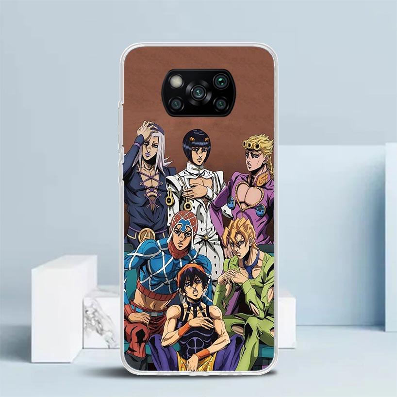 JoJo Bizarre Adventure Golden Wind Phone Case For Xiaomi Poco F7 Ultra X5 X6 X7 Pro M7 Redmi 15C 15 13C 13 12C 12 10C 10 10A 9 9