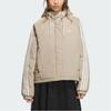 adidas Originale Leinen W Jacke Pa Einfache Warme Lockere Baumwolljacke Damen Jacke Khaki-Braun KA5314