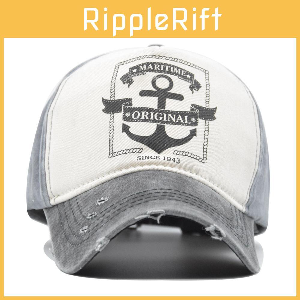 Retro Geometric Embroidery Baseball Cap Cotton Material Adjustable Size Casual Style