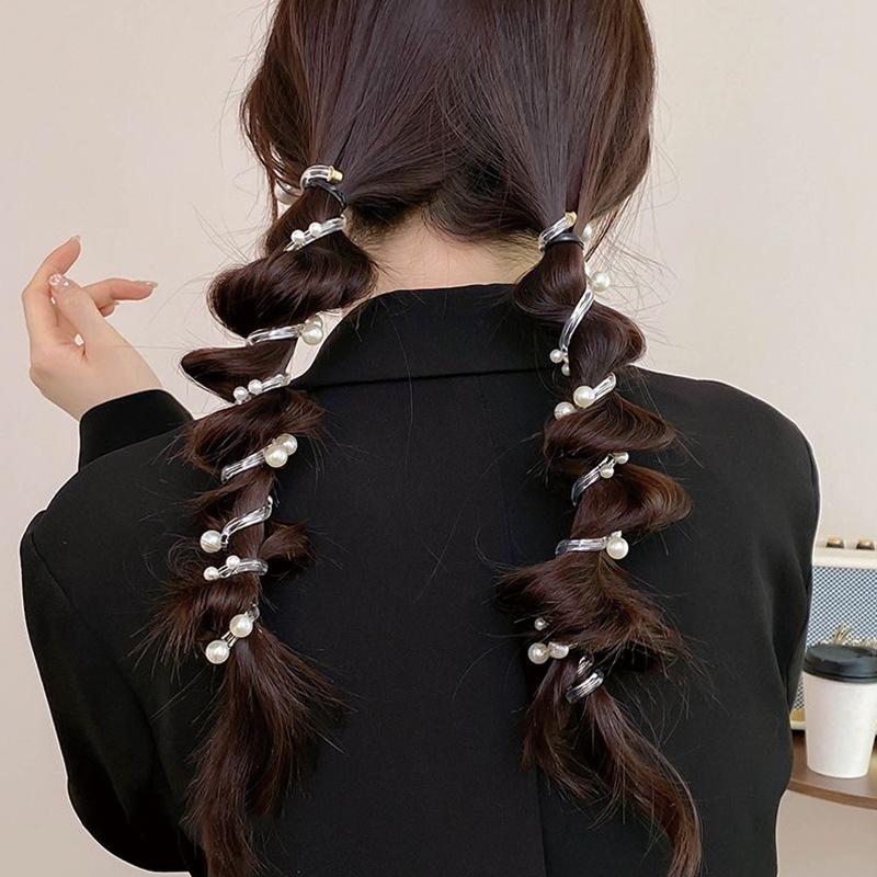 Pearl Ponytail Hair Tie: Japanese & Korean Style Braiding and Bubble Accessories