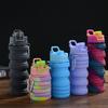 Compact Silicone Foldable Water Bottle - 500ml Portable Sports Bottle for Outdoor Activities