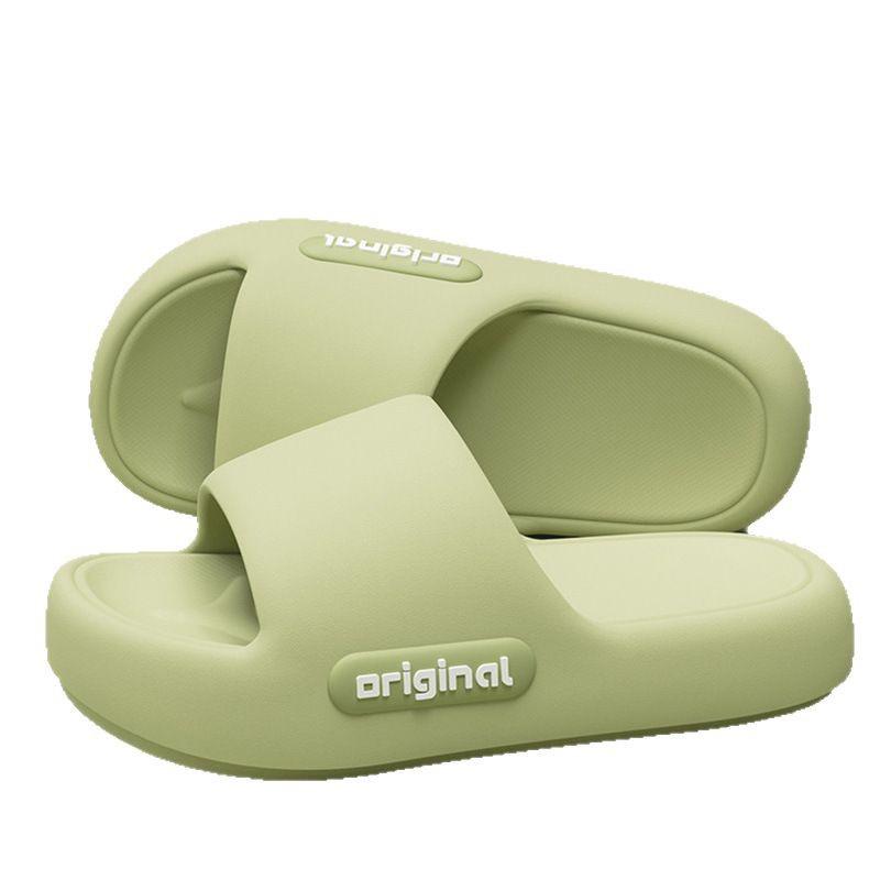 2025 Summer New EVA Couple Men's and Women's Trendy Cool Slippers for Casual Waterproof and Anti Slip Thick Bottom One Line Dragging Wholesale