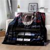 Manta Impresa con Logo de Coche M-Mustang 3D Manta Cálida de Franela Manta Suave y Cómoda Ropa de Cama Cubre Cama Regalo de Cumpleaños