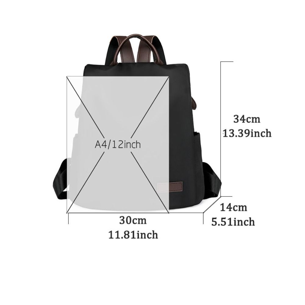 15.6Inch Nylon Backpack Anti-theft Travel Shoulder Bag Leisure Student School Bag  School