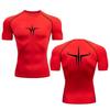 Gym Fitness Breathable T-shirt Casual Daily Sweat Absorbent Fitness Sports Workout Men Short-sleeved Tops High Elasticity Tight Fit
