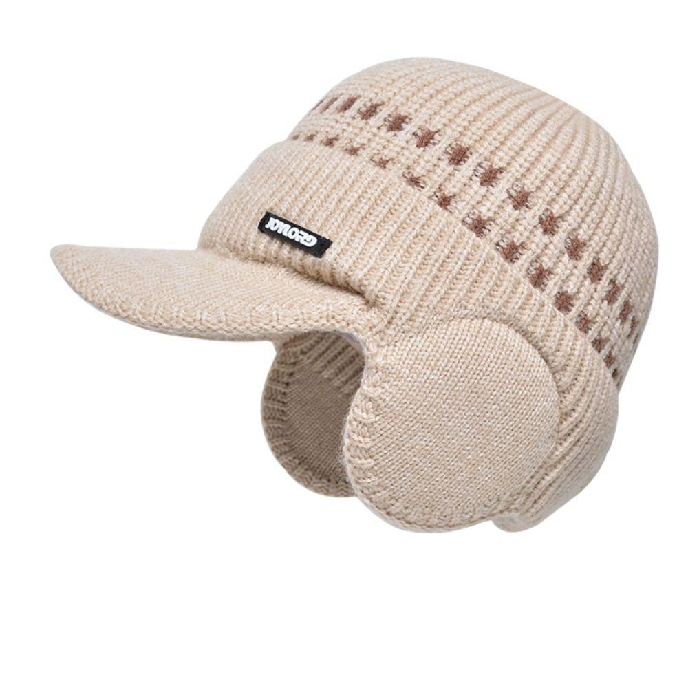 Coldproof Knitted Benines Solid Color Knitted Skullies Fashion Knitted Baseball Hat  Streetwear