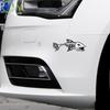 Three Ratels Digital Skeleton Fish Vinyl Car Sticker Decals For Car Boat Fishing Graphics Bone Fighting Angry Fish Sticker