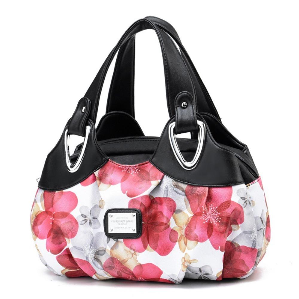 

Colorful PU Leather Handle Bag PU Fashion Tote Bag New Shopping Purse J