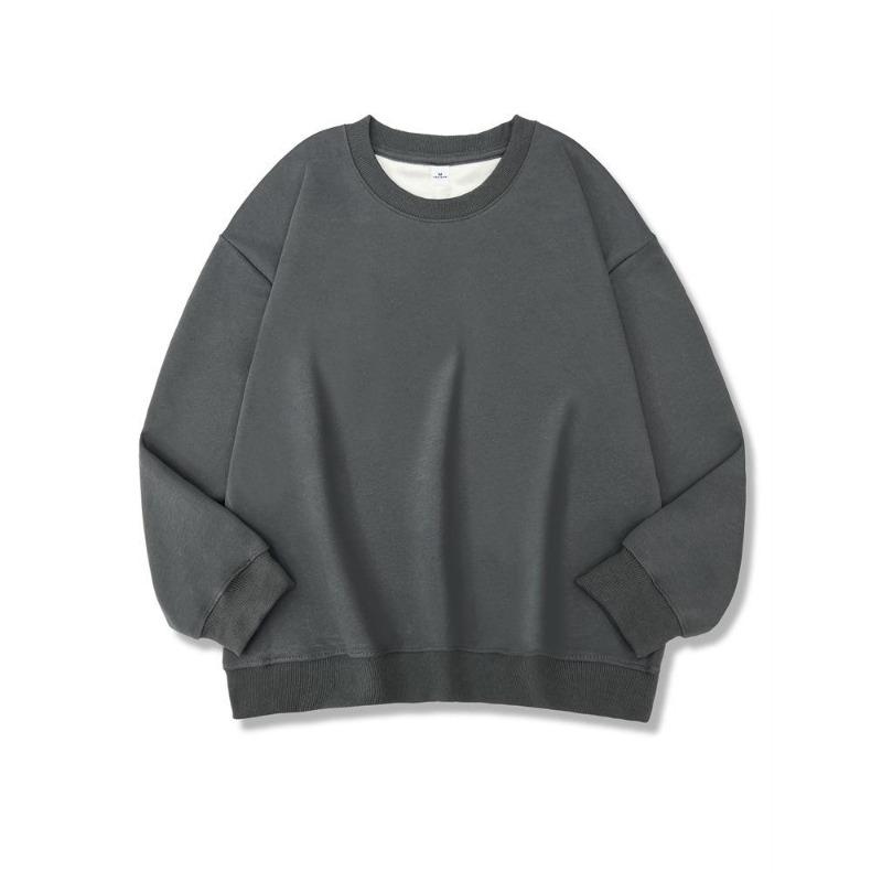 Sweater, Autumn and Winter Long-sleeved Solid Color Composite Sweater Trendy Brand Casual Loose Round Neck Sweater Light Version
