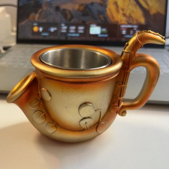 Musical Instrument Coffee Mug Ornament Guitar Piano Violin Drum Saxophone Electric Guitar Resin Mug Novelty Music Cup Gifts for Music Lovers Men Women