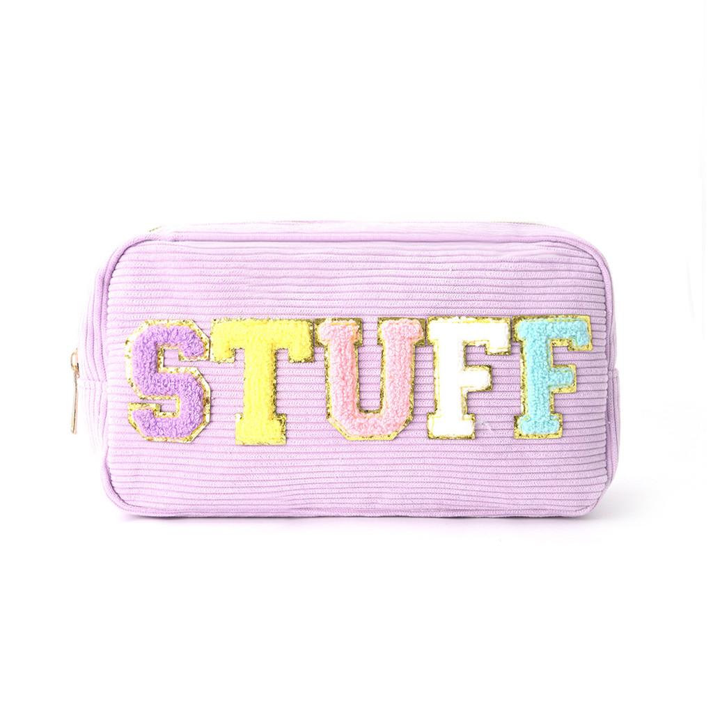 

Embroidered Velvet Makeup Bag With Large Capacity For Home Storage And Travel Use