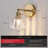 Japanese Retro Floral Glass Wall Lamp Modern Simple Bedside Lamp for Bedroom Study Led Mirror Light Nordic Wall Sconce