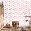Wallpaper Style coquette white, coral and powder pink 50x1000