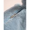 Daiso Cloud Handle Fur Tote Bag Blue