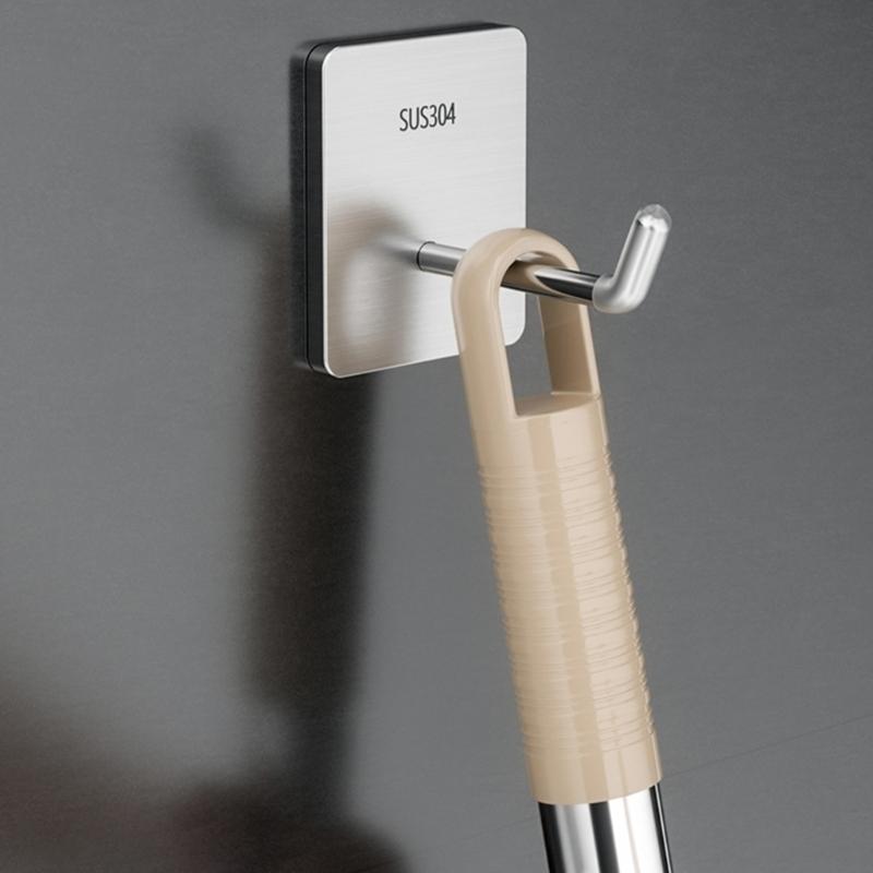 Set of 5 Versatile Adhesive Towel Holders Convenient Stick On Hooks for Bathroom Livingroom Rustproof Towel Holder Hooks