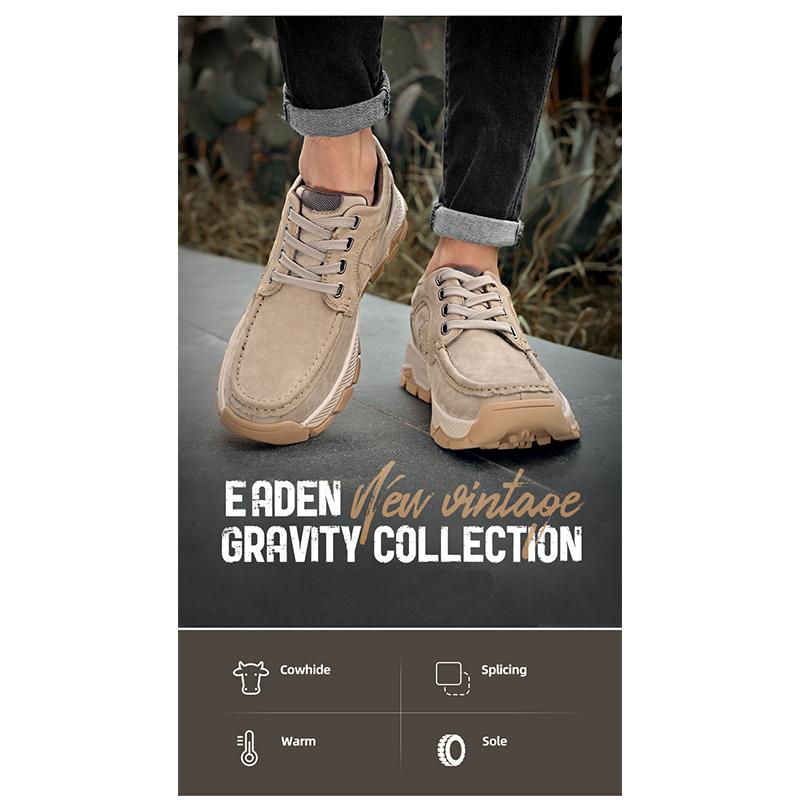 Men's Leather First Layer Cowhide Casual Shoes Business Shoes Outdoor Leisure Hiking Shoes