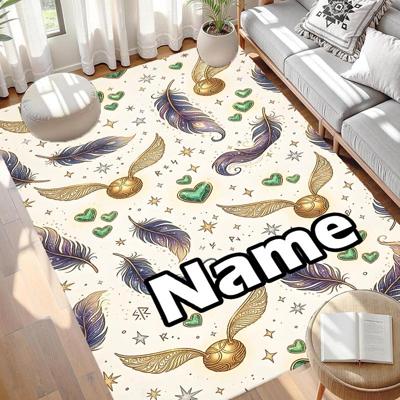 Custom Name Personalized movie Potter Print Carpet, Versatile Home Decor Rug, for Playroom, Apartment, Balcony, Entryway, Hallway Gift