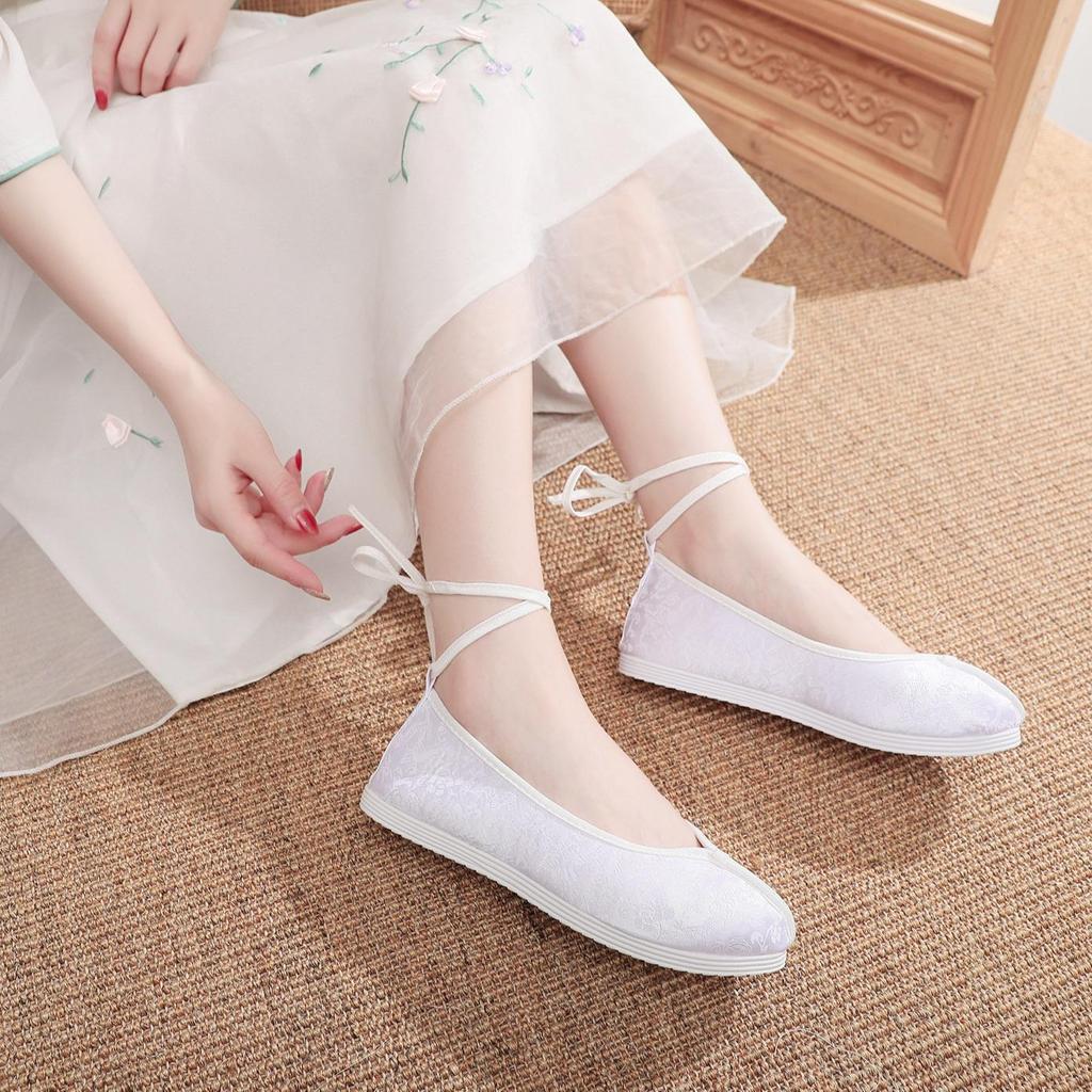 Scarpe Piatte in Broccato Hanfu da Donna Stile Dinastia Ming