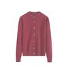 Spring & Autumn Embroidered Knit Cardigan - Round Neck, Long Sleeve, Perfect for Middle-Aged & Elderly Women's Outerwear