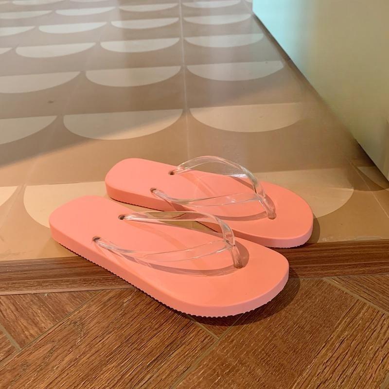 

The New Style of Shoes, Flip-flops, Women s Shoes, and Flat, Fashionable Beach Slippers for Students To Wear Outside 40 розовый