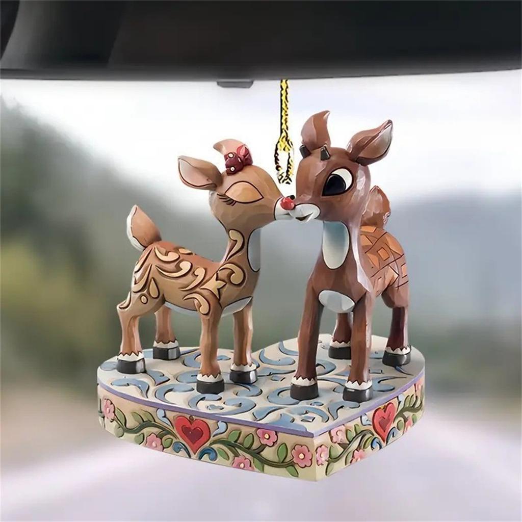 Deer Christmas Ornaments, Car Rearview Mirror Pendants, Backpack Pendants, Suitable For The Whole Family