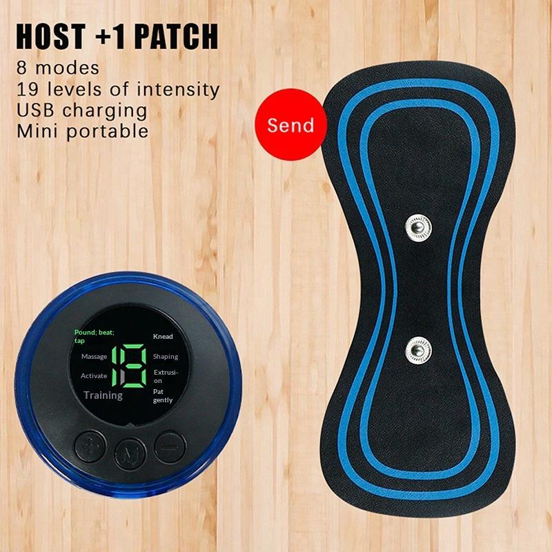 Portable Ems Neck Massager With 8 Modes And Lcd Display Perfect For Neck Back Muscle Pain Relief Home Office Travel