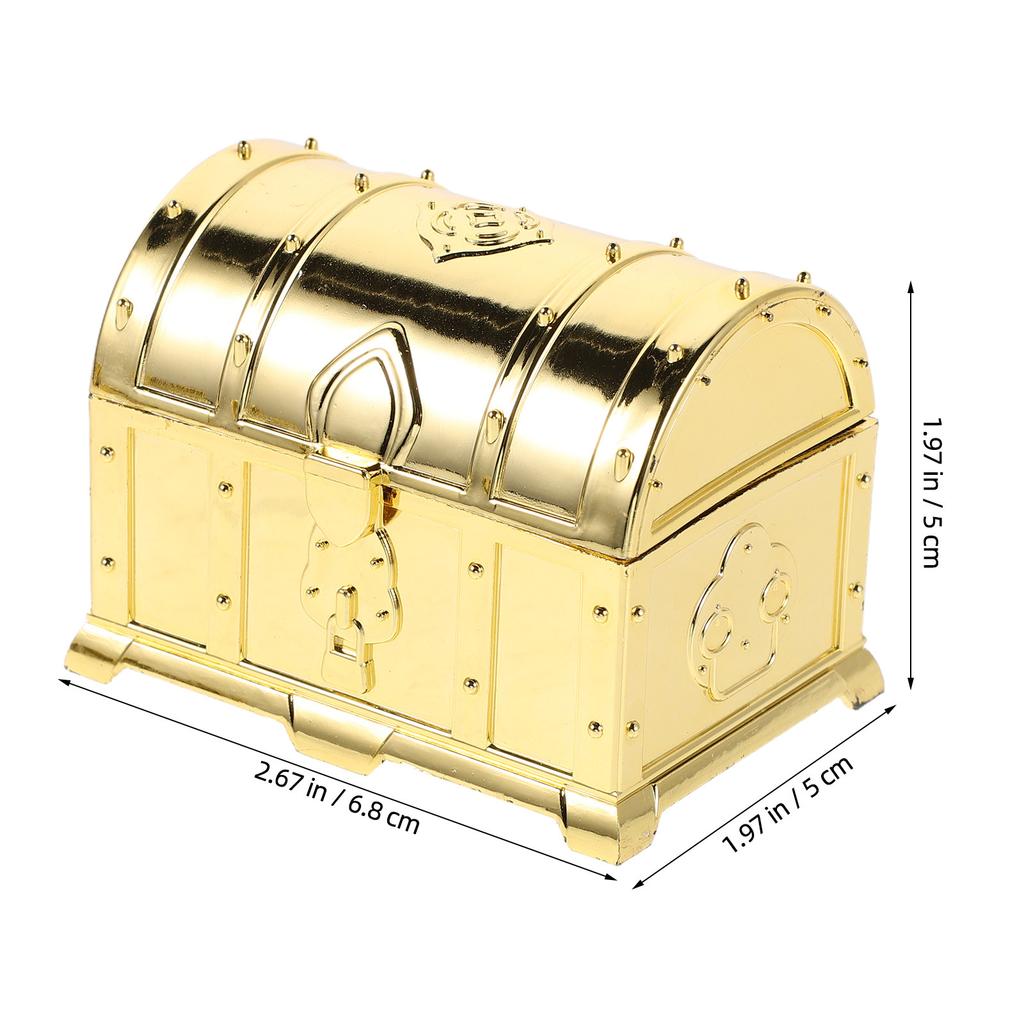 12Pcs European Style Wedding Candy Boxes Elegant Mini Treasure Chest Plastic Candy Favor Box for Bridal Shower Birthday Party