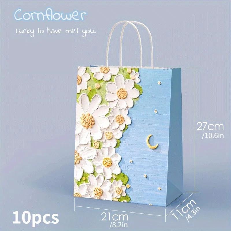 

10 шт. Белые крафтовые подарочные пакеты Креативные праздничные подарочные текстильные сумки-тоут Пакеты для подарков на День святого Валентина Пакеты для подарков на день рождения Упаковочные пакеты