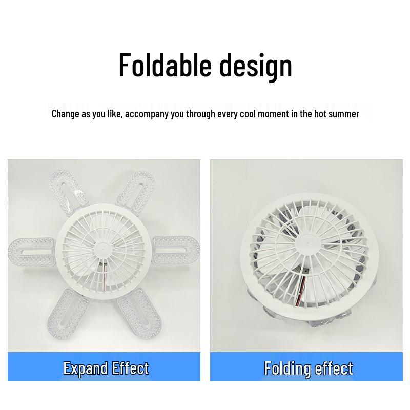 Crystal Style Dimmable LED Fan Light with Remote Control, E27 Screw Base for Home, Bedroom, and Dormitory.