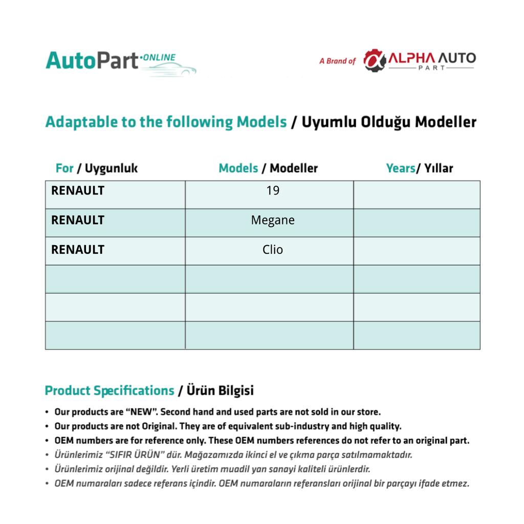 Window Repair Plastic For Renault 19,Megane,Clio