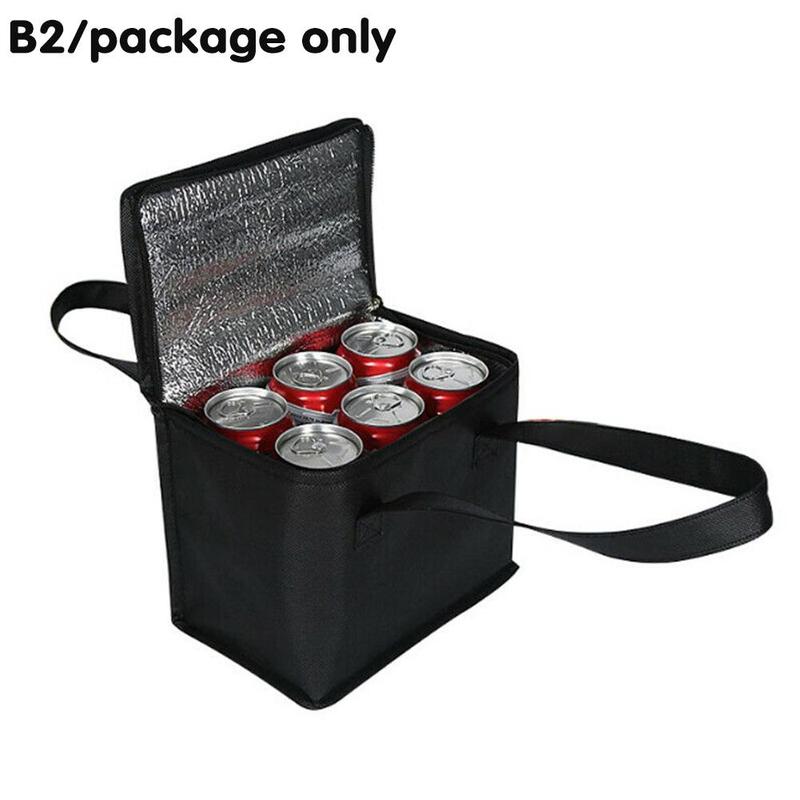 Portable Picnic Cooler Bag Beer Drink Cooler Bag Lunch Food Insulation Thermal Bag For Outdoor Camping Bento Box Trips BBQ