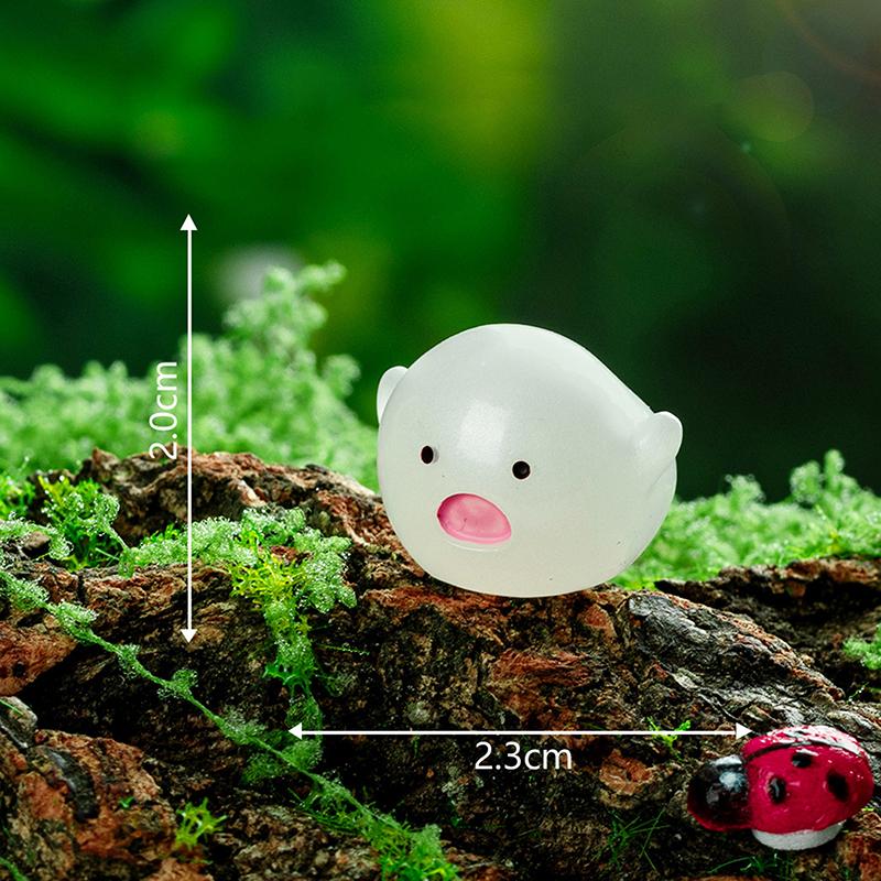 

Милая мини-светящаяся мультяшная кукла, миниатюрные фигурки, модель, ландшафтное украшение, креативное украшение для дома своими руками, аксессуары, подарки