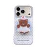 Korean Style Oil Painting Bear Magnetic Phone Case for iPhone 17/16 Pro Max/15/14