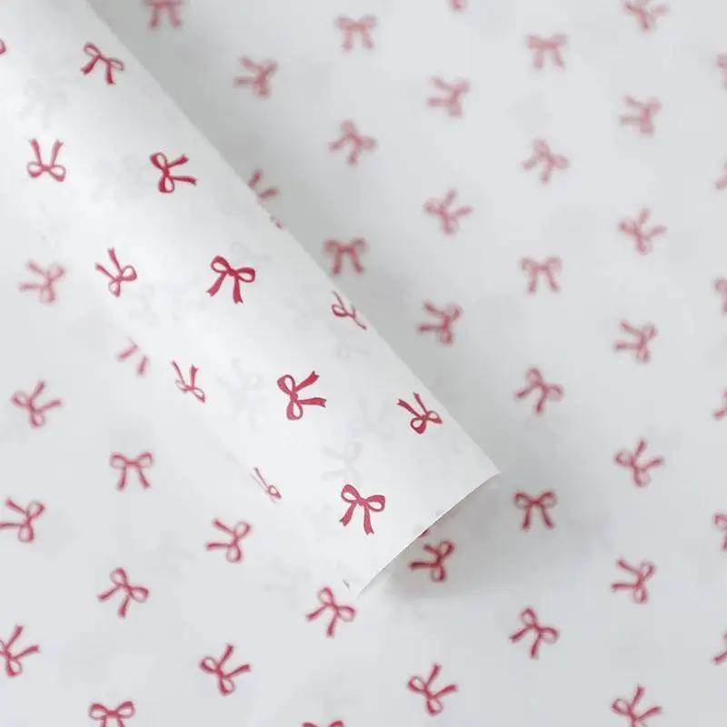 10pcs Handmade Bow Wrapping Paper, DIY Gift Flower Wrapping Paper, Cake Baking Gift Decoration, Holiday Decoration