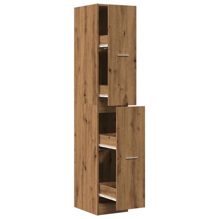 VidaXL Armoire d'apothicaire chêne artisanal bois d'ingénierie, coffre d'apothicaire, meuble d'apothicaire, coffre à tiroirs 3309635