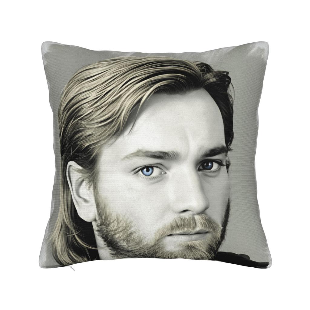 Ewan McGregor jako Ježíš Veselé Velikonoce Povlak na polštář Měkký povlak na polštář Potah na polštář Retro Trendy povlaky na polštář do obývacího pokoje Židle