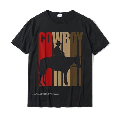 Cowboy Rodeo Cow Horse Yeehaw Novelty Vintage Retro TShirt TShirt Tshirts Tops Tees Hip Hop Cotton Design Birthday Youth