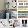 10cm*240cm Self-adhesive Waist Line Decorative Strip Bathroom Skirting Line Floor Tiles Waterproof Peel & Stick Wall Sticker