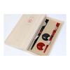 Wajima-nuri Chopsticks Set for Couples, "Yoimachi Moon" with "Karasakura" Chopstick Rests, Paulownia Wood Box, Made In Japan, Issou Wooden