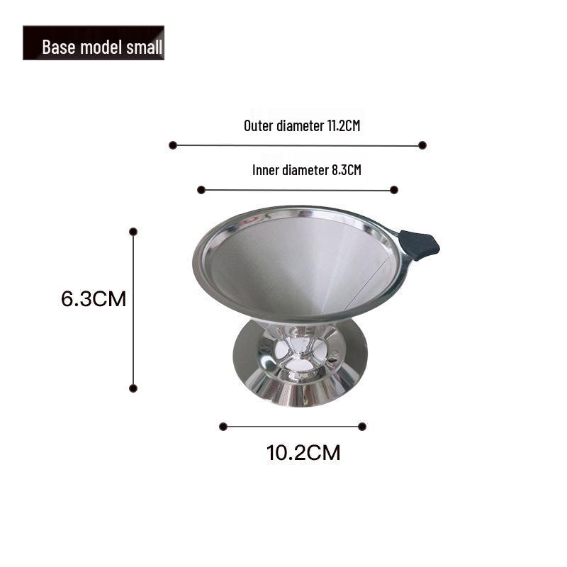 Doppellagiger Edelstahl-Pour-Over-Kaffeefilter-Trichter - Papierlos, zum Tropfen