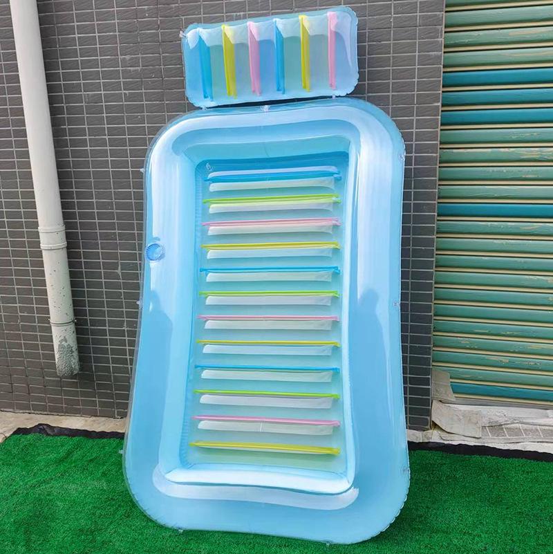Inflatable Adult Leisure Float Pad: Dual-Use Lounger for Pool and Land