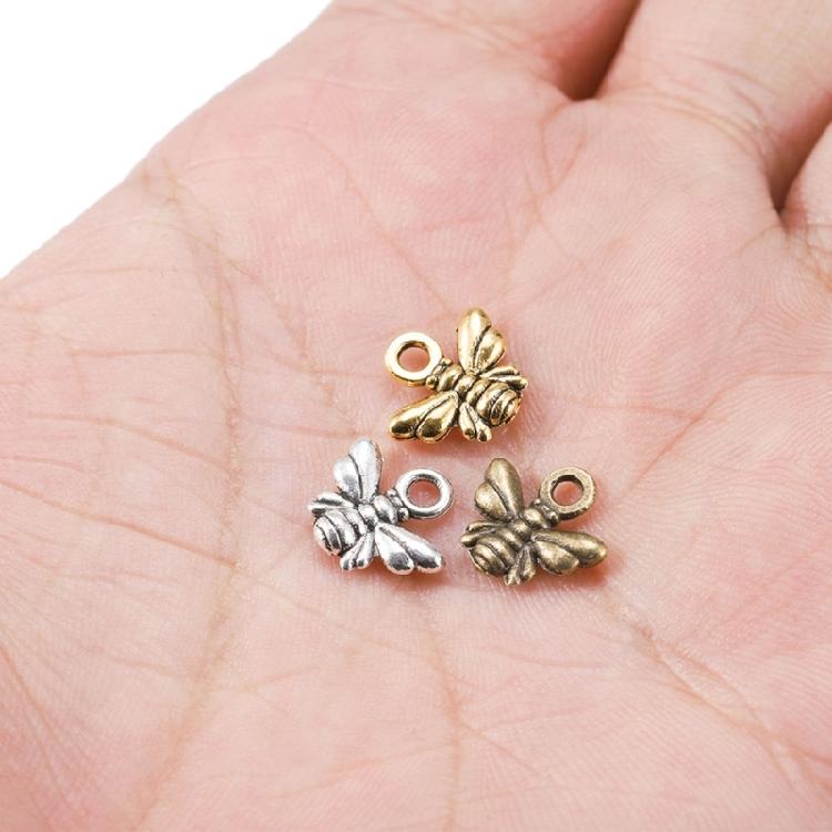 Pack of 40 Handmade Craft Pendants Bees Shaped Jewelry Making Supplies Ornament