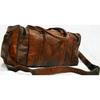 Goat Leather Brown Gym Duffel Travel Luggage Genuine Men Bag Vintage Brown