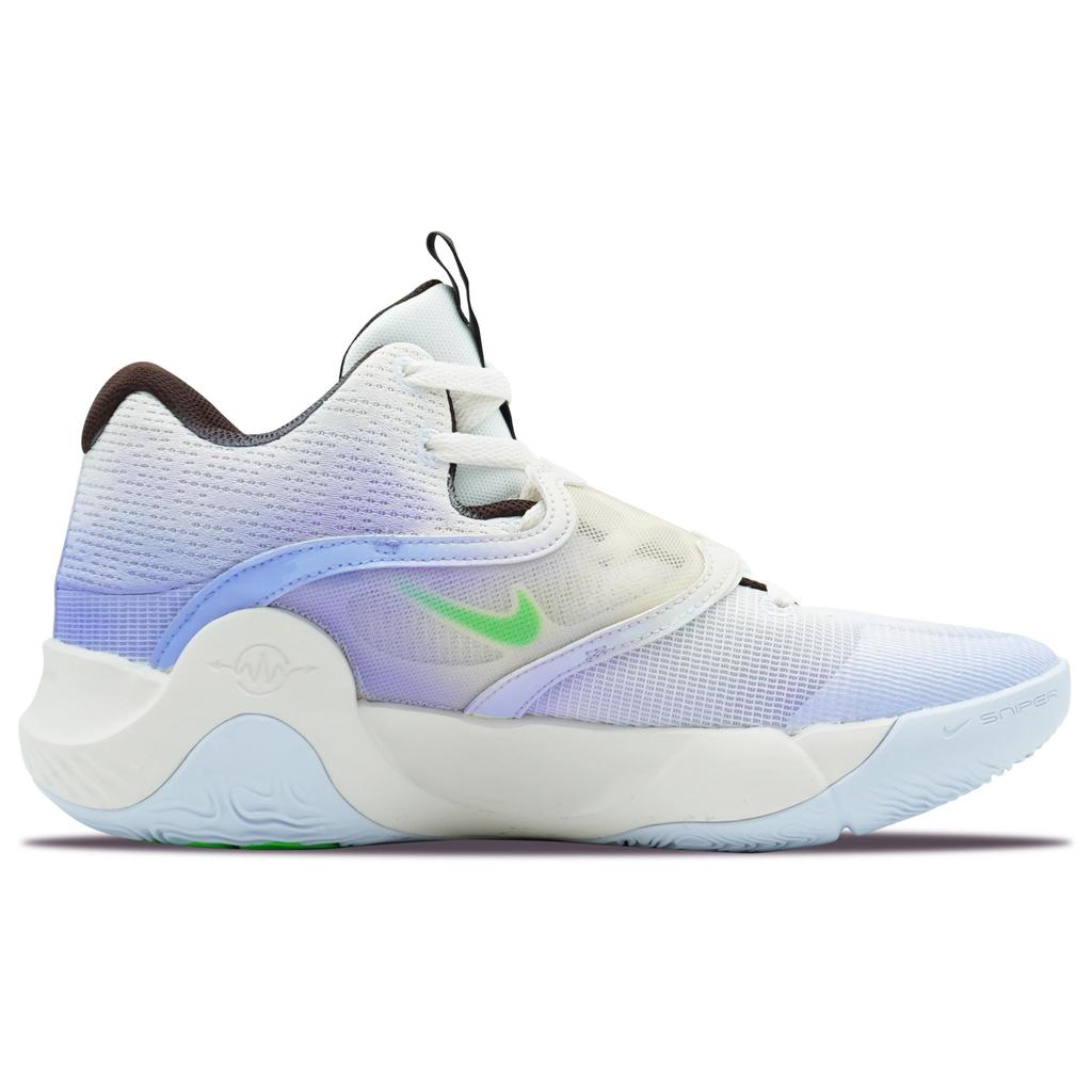 Nike KD Trey 5 X Cushioning Moisture Wicking Low top Basketball Shoes Men's White Purple Green DJ7554-014(Team256-)