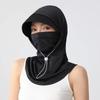 Outdoor Anti-Uv Ice Silk Sun Hat Breathable Quick Drying Sunscreen Hat Wide Brim With Shawl Sun Visor Cap For Women