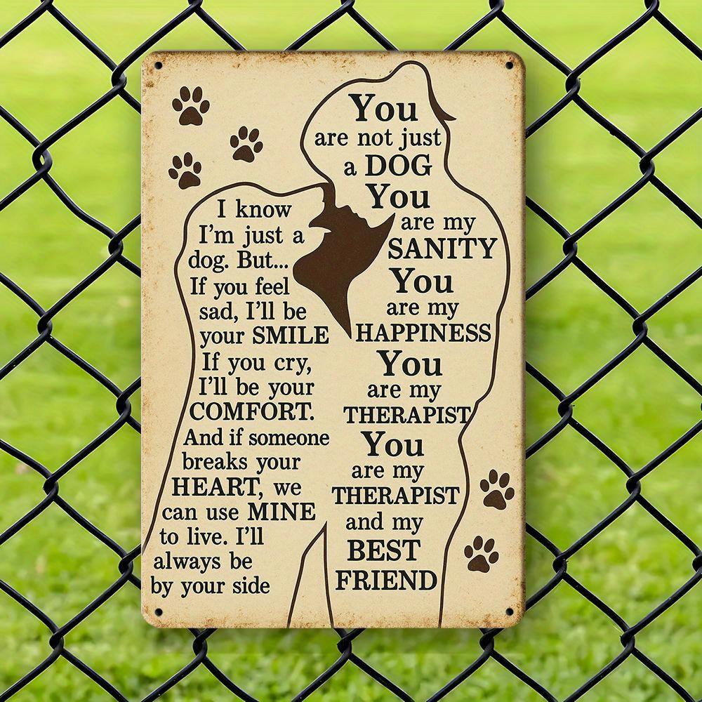 Vintage Dog Love Sign - 20x30cm Heartwarming Metal Decor for Pet Lovers